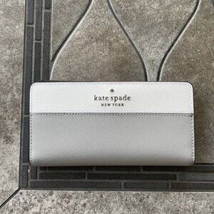Kate Spade Staci Large Slim Bifold Wallet - Nimbus Grey Colorblock